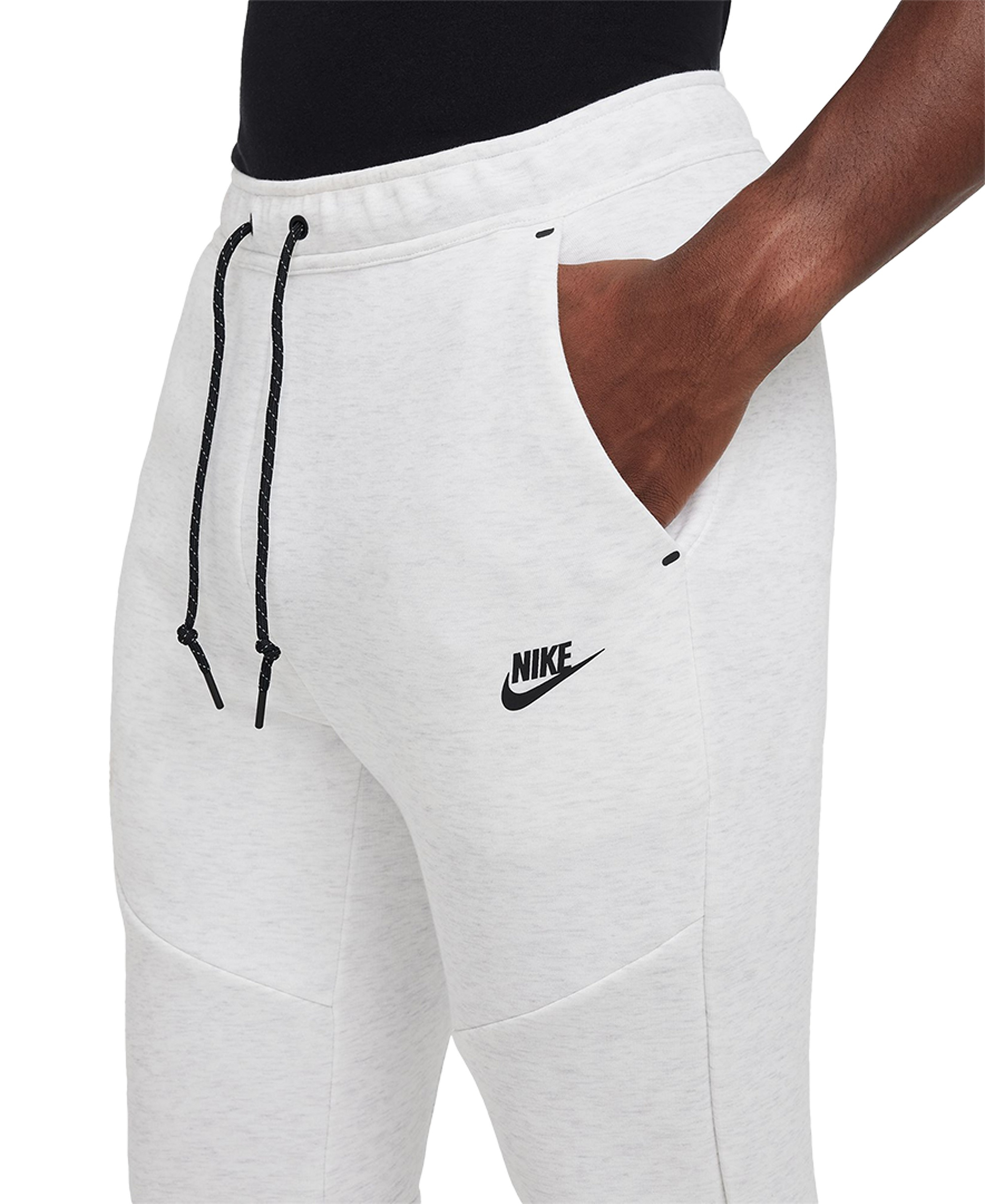Nike Men's Tech Fleece Drawstring Joggers Pants - Birch Heather/Black