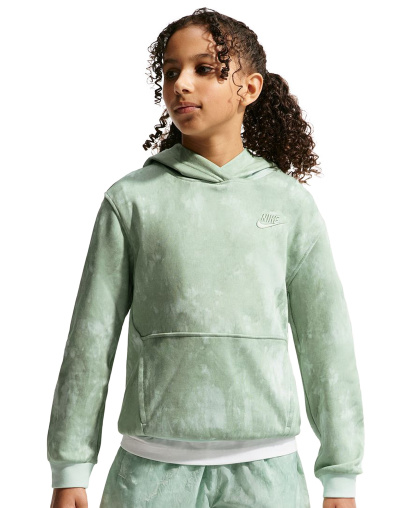 Nike Boys' and Girls' Sportswear Club 8-20 French Terry Hoodie - Barely Green/Steam