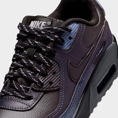 Big Kids' Nithtke Air Max 90 Casual Shoes - Black/Dark Smoke Grey/Light Carbon/Black - Detail shot