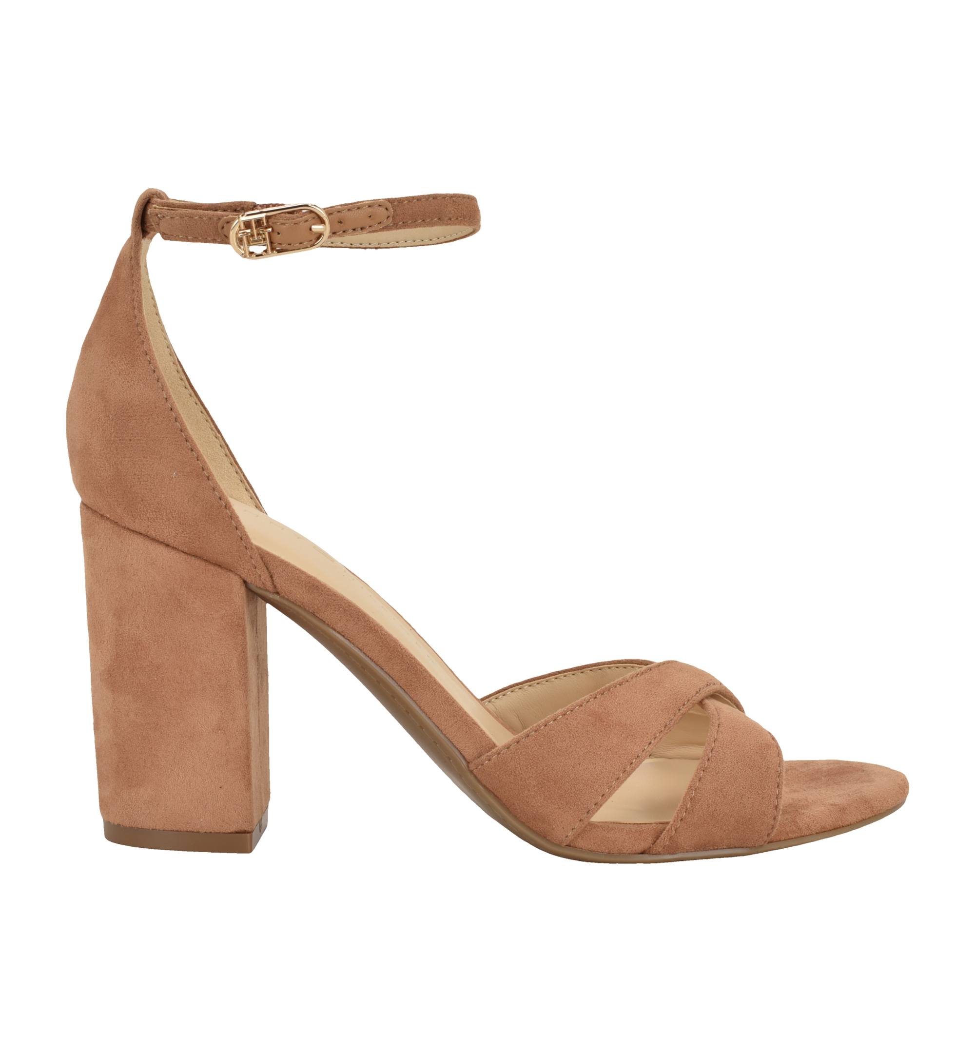 Tommy Hilfiger Women's Zuline High Block Heel Dress Sandals - Cognac