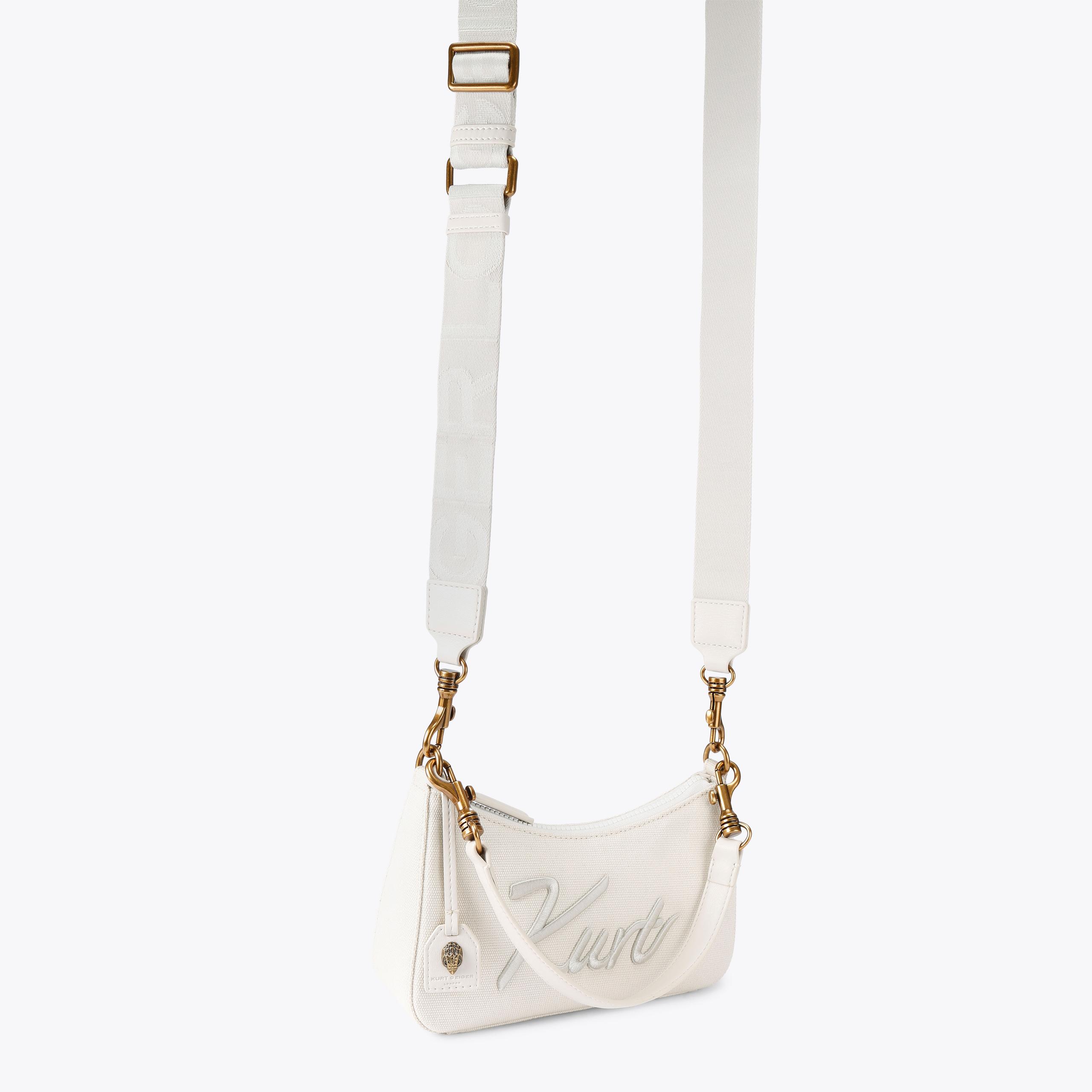 Kurt Geiger London Small Kurt Hobo Cross Body Bag - White - view 3