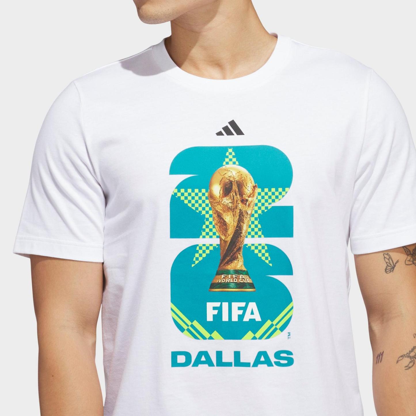Men's adidas Soccer FIFA World Cup 26™ Host City Dallas Graphic T-Shirt - White - view 4