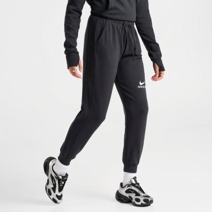 Women's Nike Pro Dri-FIT French Terry Jogger Pants - Black/White