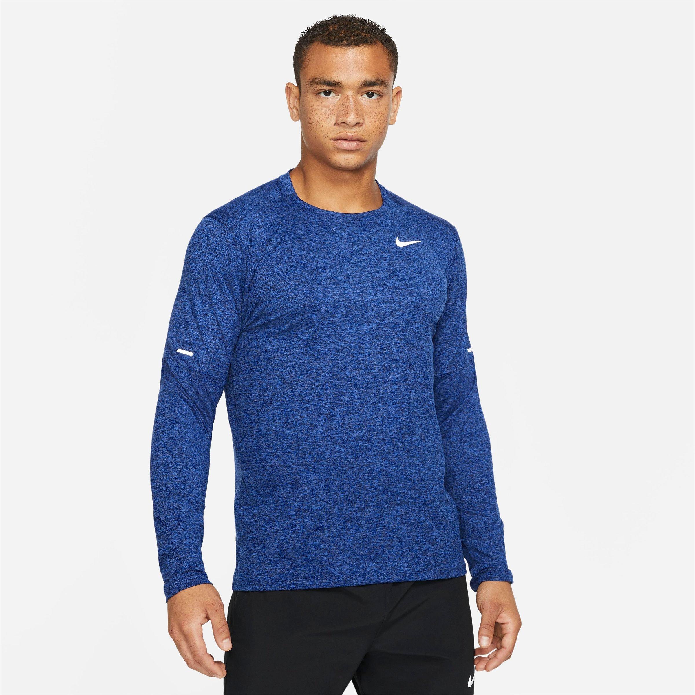 Men's Nithtke Dri-FIT Element Running Crew Top - Obsidian/Game Royal