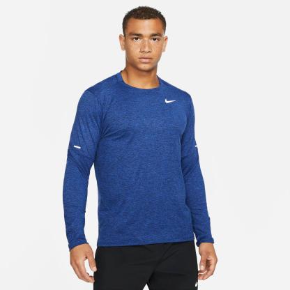 Men's Nithtke Dri-FIT Element Running Crew Top - Obsidian/Game Royal