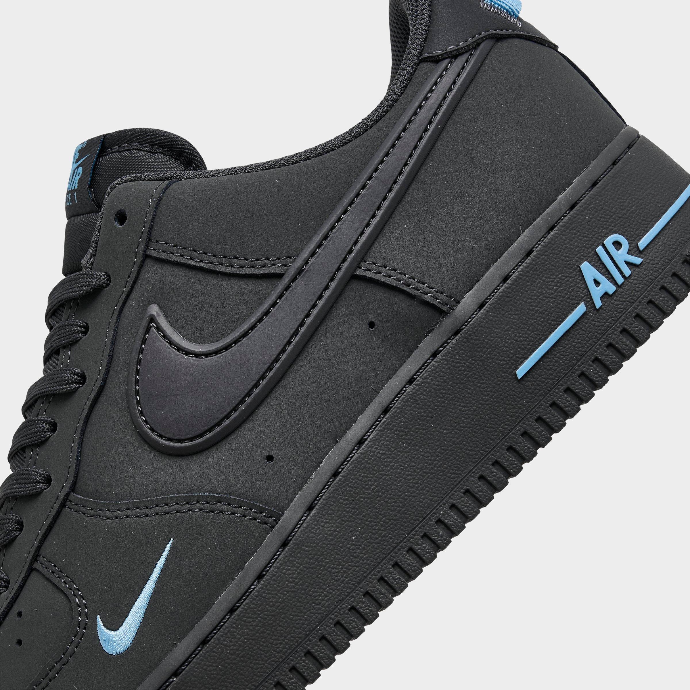 Men's Nithtke Air Force 1 '07 Casual Shoes - Part 1 - Anthracite/Anthracite/Football Blue - Detail shot