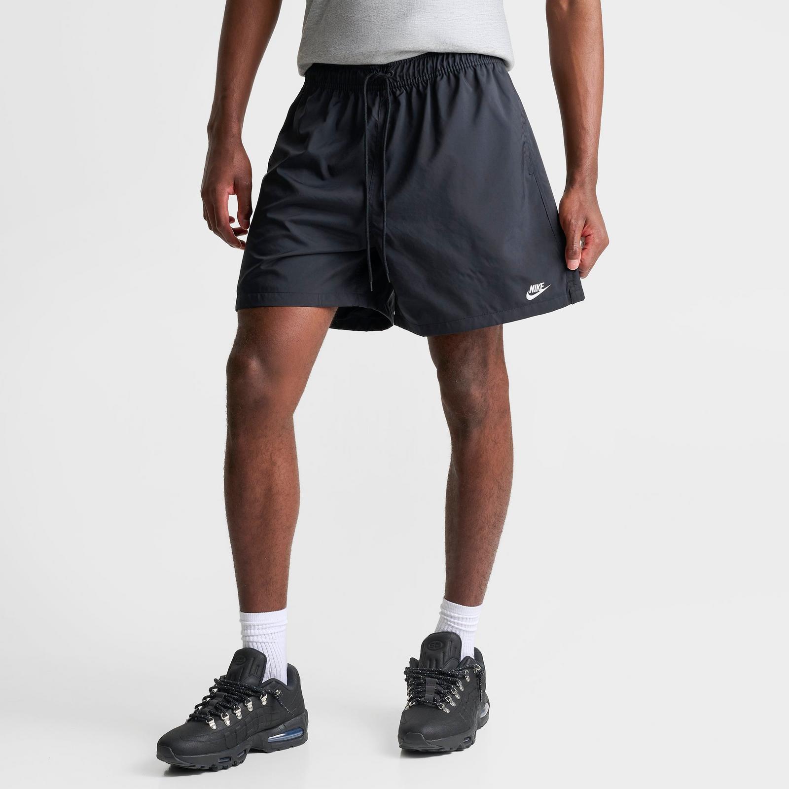 Men's Nike Club Woven 6" Flow Shorts - Black/White