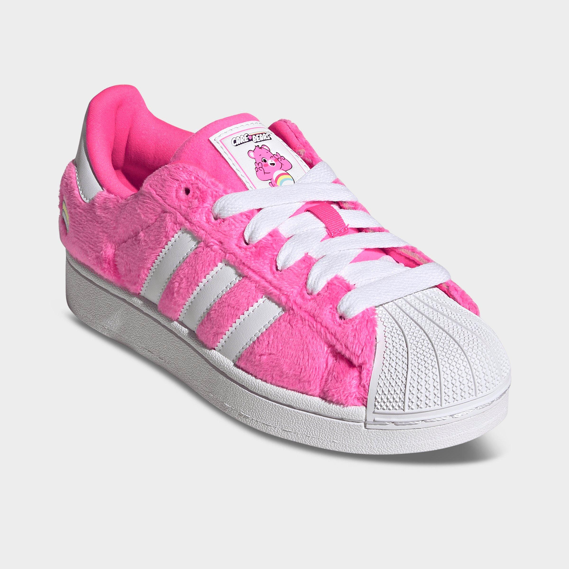 Big Kids' adidas Originals Superstar II Casual Shoes - Lucid Pink/Cloud White/Collegiate Purple - Both shoes facing left