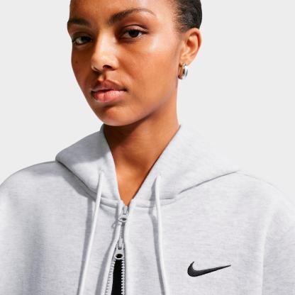 Women's Nithtke Studio Fleece Medium-Weight Full-Zip Hoodie - Birch Heather/Black