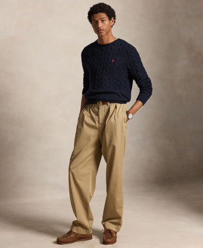 Polo Ralph Lauren Men's Cable-Knit Cotton Sweater - Hunter Navy