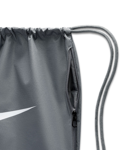 Nike Brasilia Drawstring Bag (18L) - Smoke Gray/Black