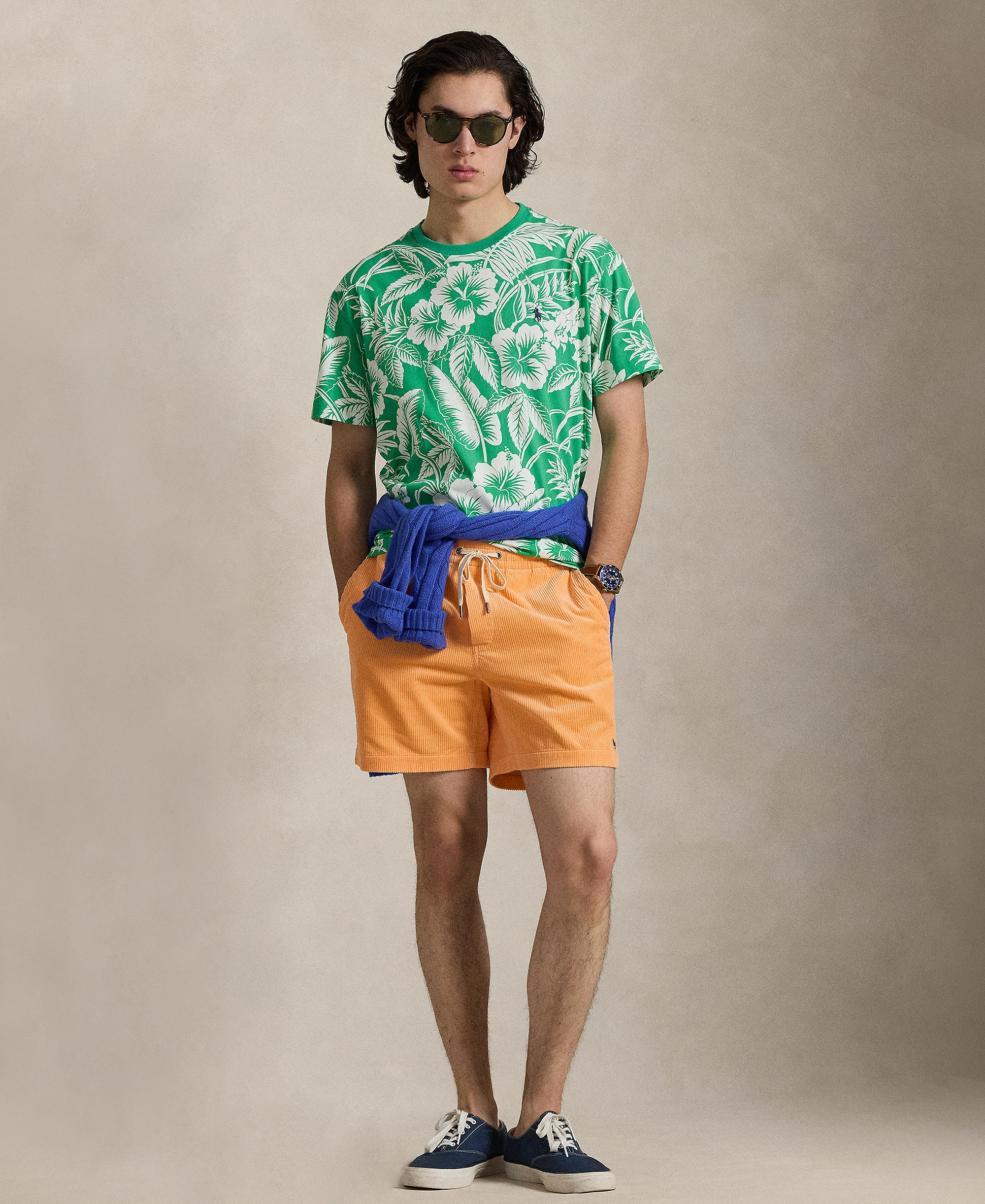 Polo Ralph Lauren Men's Classic-Fit Tropical Jersey T-Shirt - Sweethrt Floral/Biscay Green