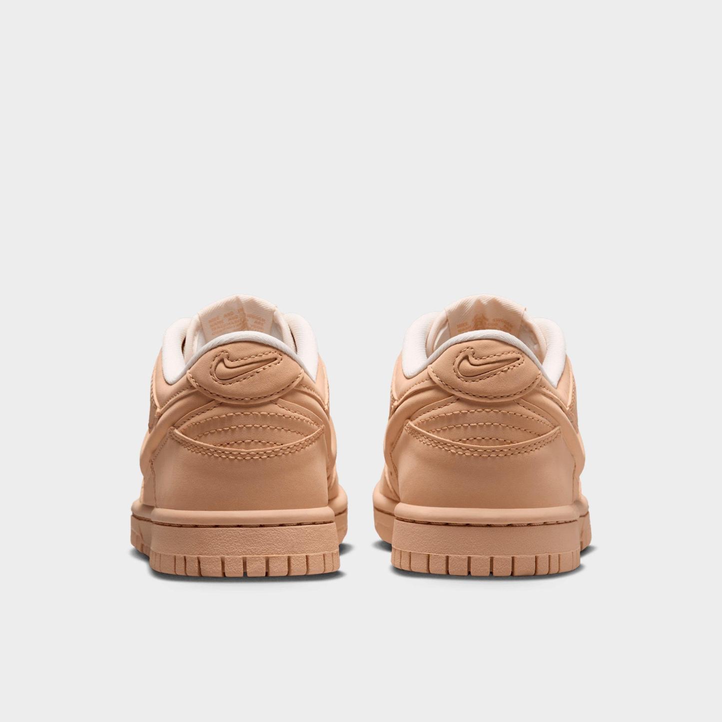 Big Kids' Nithtke Dunk Low LV8 Casual Shoes - Sesame/Pale Ivory/Sesame - Back view