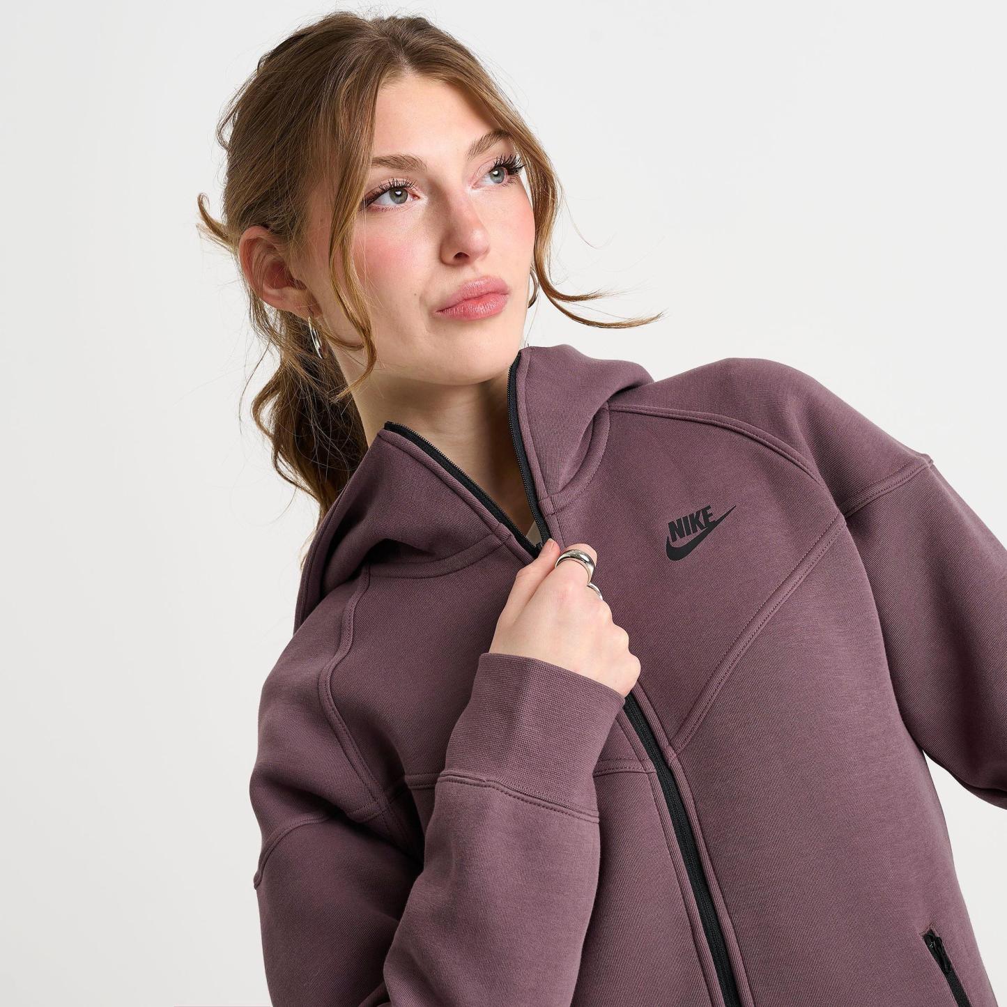 Women's Nithtke Sportswear Tech Fleece Windrunner Full-Zip Hoodie - Tattoo/Black