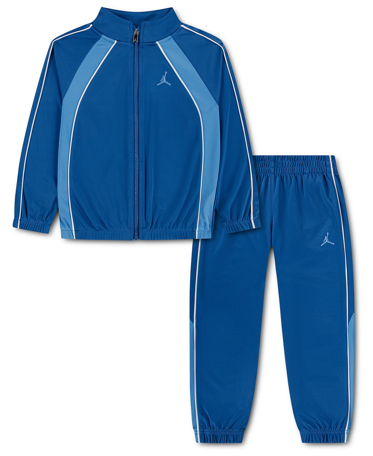 Jordan Boys' 4-7 Tricot Color Piping Long-Sleeve Jacket and Pants, 2-Piece Set - True Blue