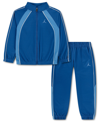 Jordan Boys' 4-7 Tricot Color Piping Long-Sleeve Jacket and Pants, 2-Piece Set - True Blue