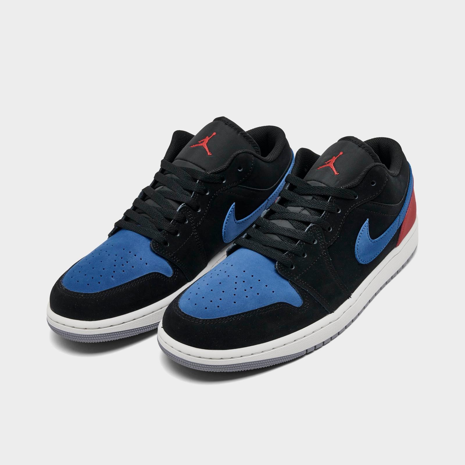Men's Air Jordan Retro 1 Low Casual Shoes - Black/True Blue/Varsity Red/Summit White - view 2