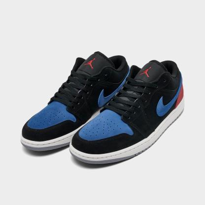 Men's Air Jordan Retro 1 Low Casual Shoes - Black/True Blue/Varsity Red/Summit White - view 2