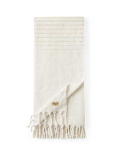 UGG® Bayle Faux Mohair Throw, 50" x 70" - White pepper, Snow