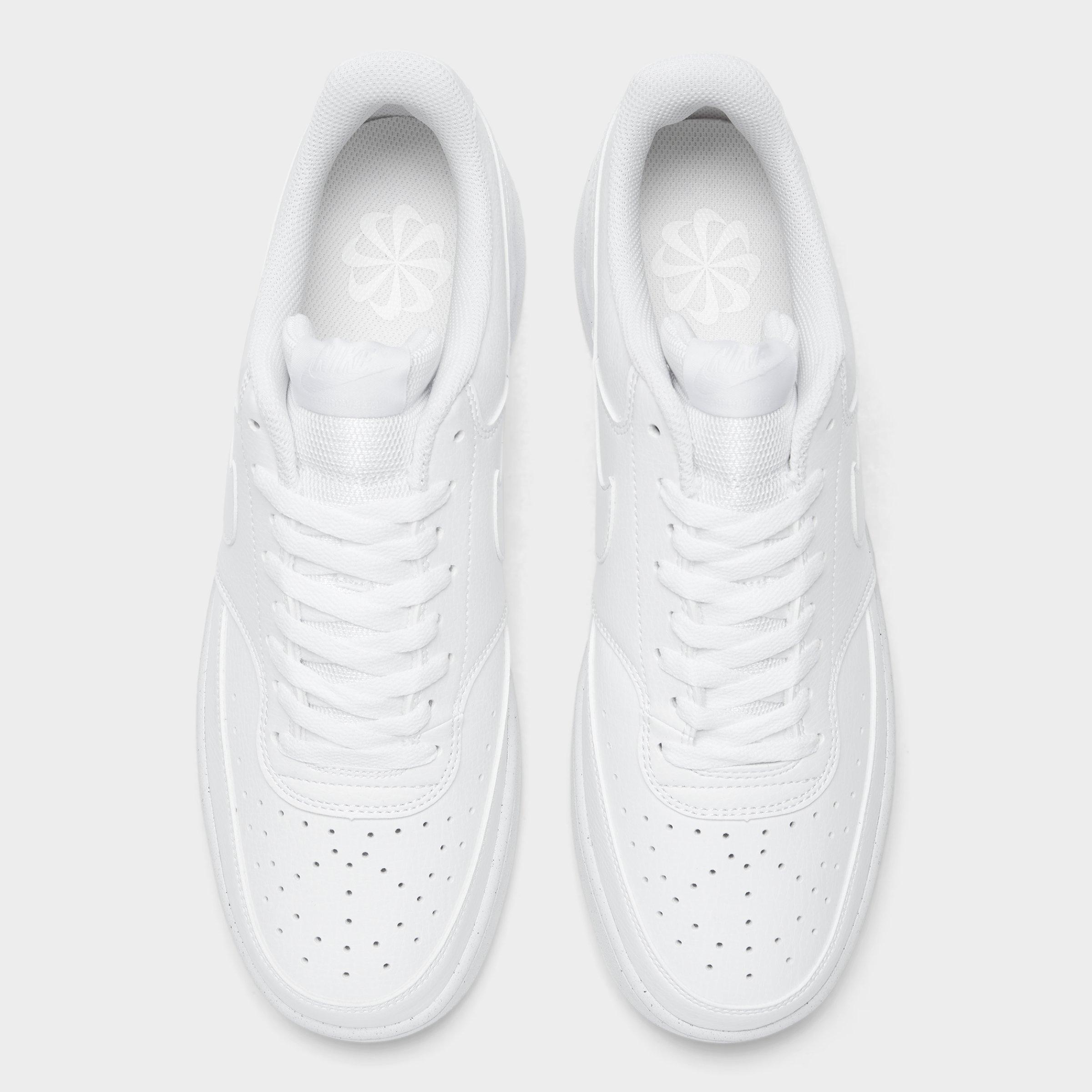 Men's Nithtke Court Vision Low Next Nature Casual Shoes - White/White/White - Top view