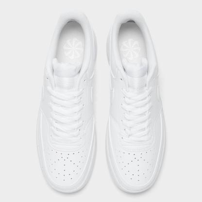 Men's Nithtke Court Vision Low Next Nature Casual Shoes - White/White/White - Top view
