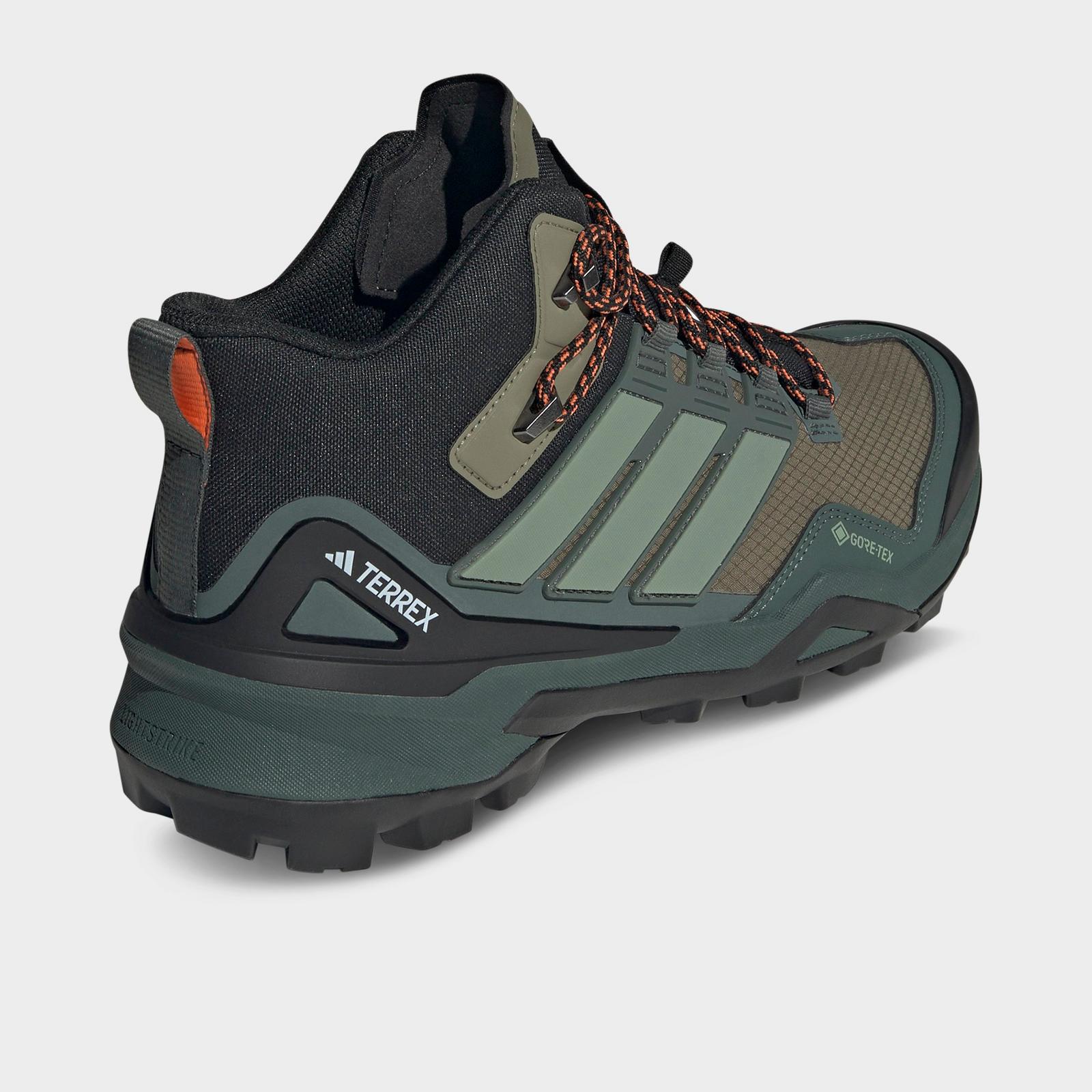Men's adidas Terrex Skychaser Mid GORE-TEX Hiking Shoes - Olive Strata/Silver Green/Core Black - view 4