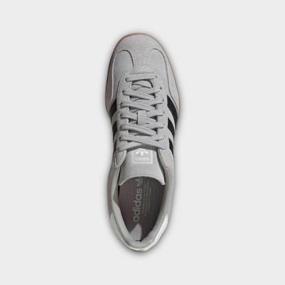 Men's adidas Originals Gazelle Indoor Casual Shoes - Grey/Black/Gum - view 5
