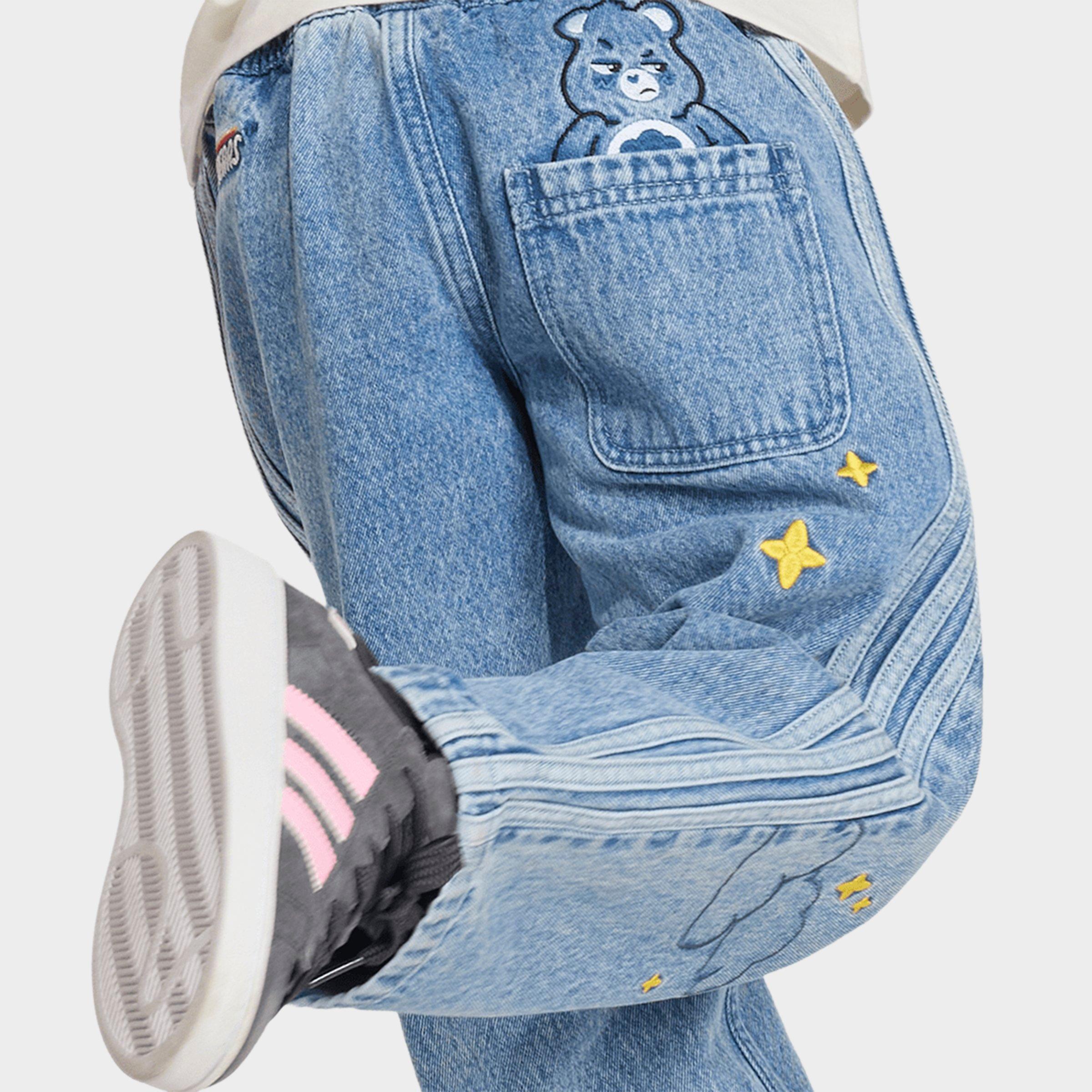 Girls' Little Kids' adidas Originals x Care Bears Loose Denim Jeans - Light Denim