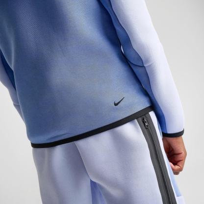 Boys' Big Kids' Nike Sportswear Tech Fleece Full-Zip Hoodie - Hydrogen Blue/Work Blue