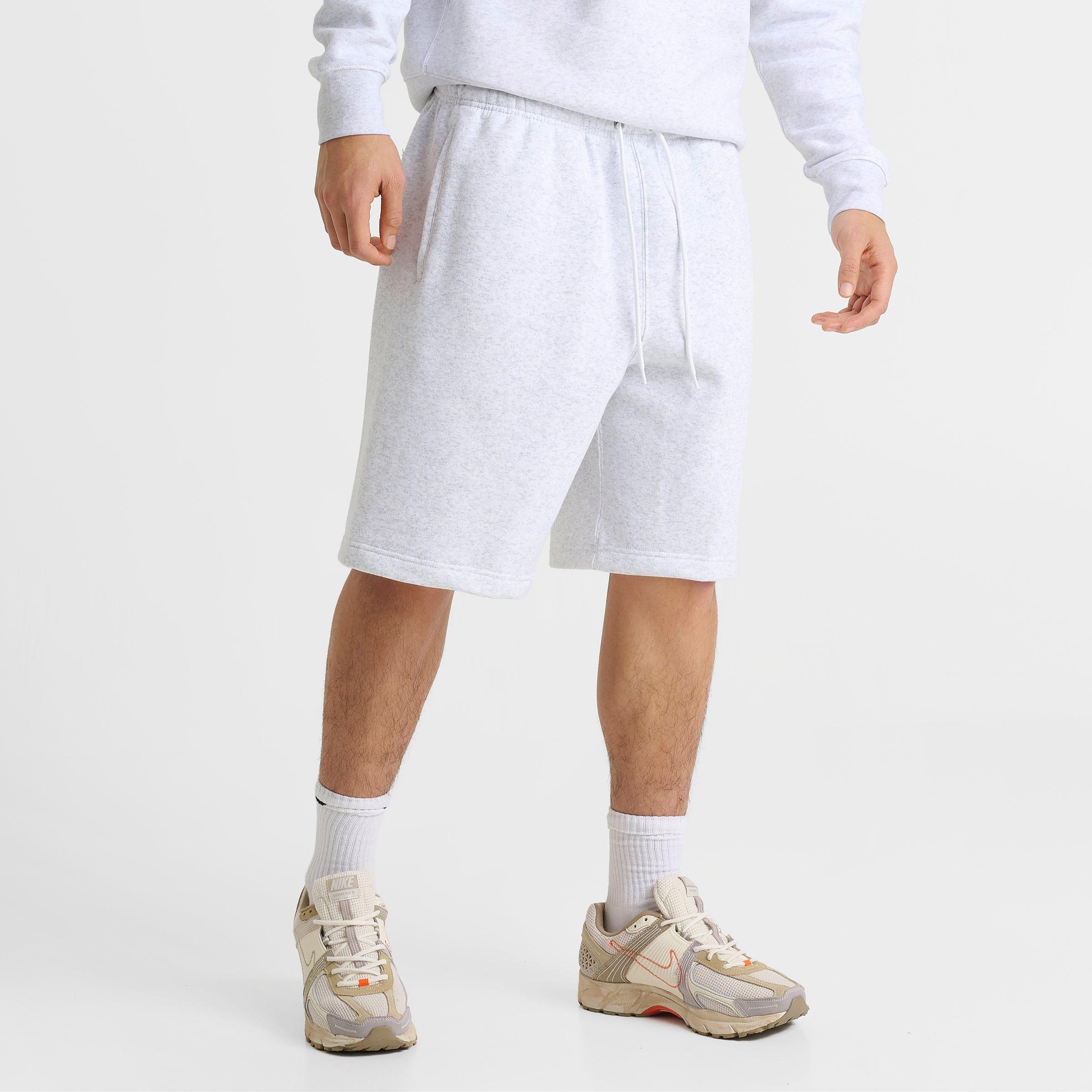 Men's Nithtke Club Fleece Swoosh Graphic Shorts - Birch Heather/White/White