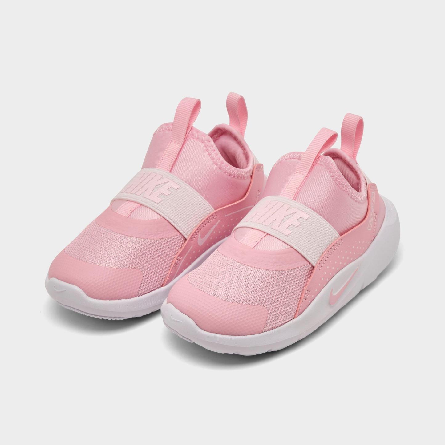 Kids' Toddler Nithtke Flex Runner 4 Running Shoes - Medium Soft Pink/Pink Foam/White - Both shoes facing left