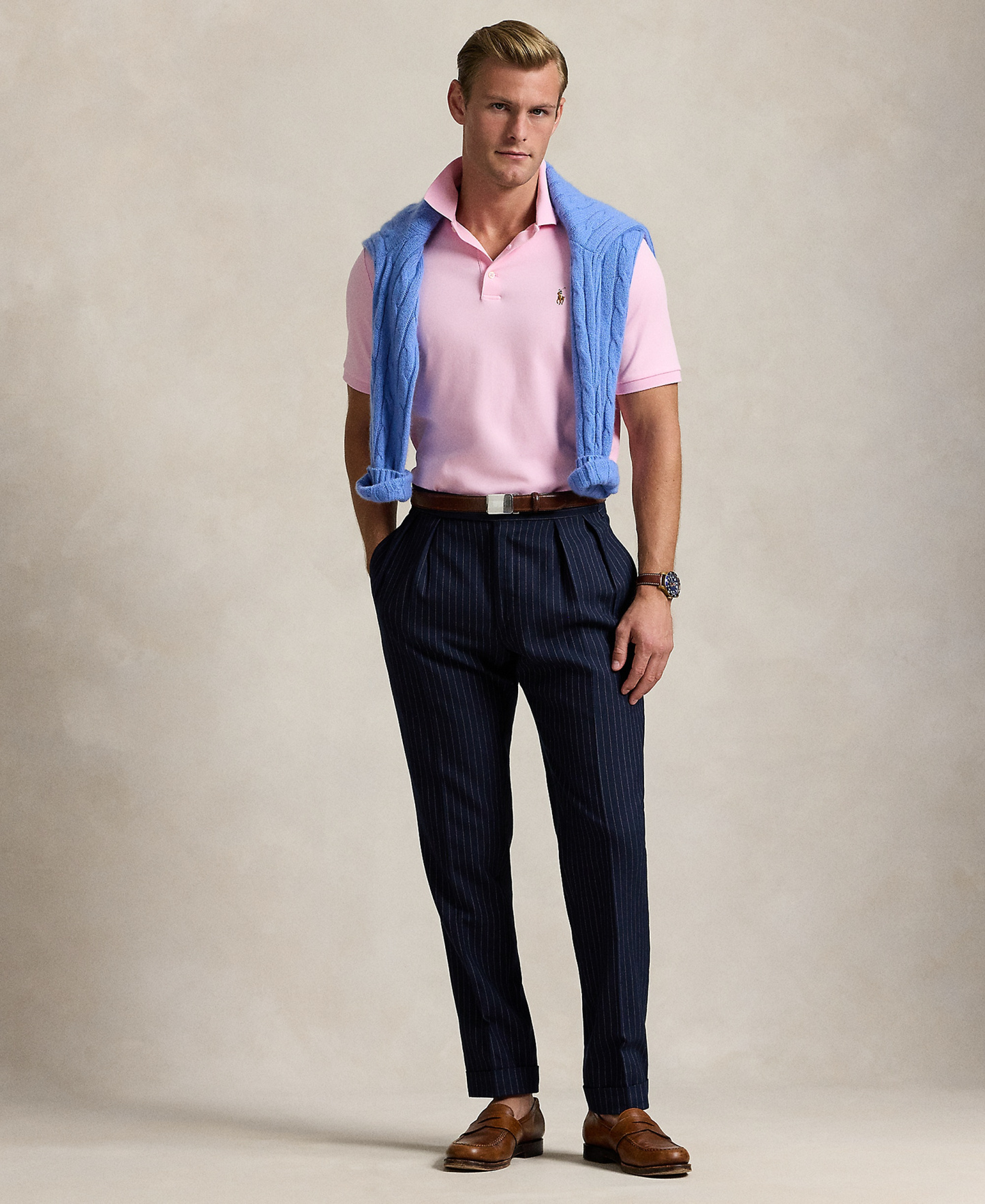 Polo Ralph Lauren Men's Classic Fit Soft Cotton Polo Shirt - Carmel Pink