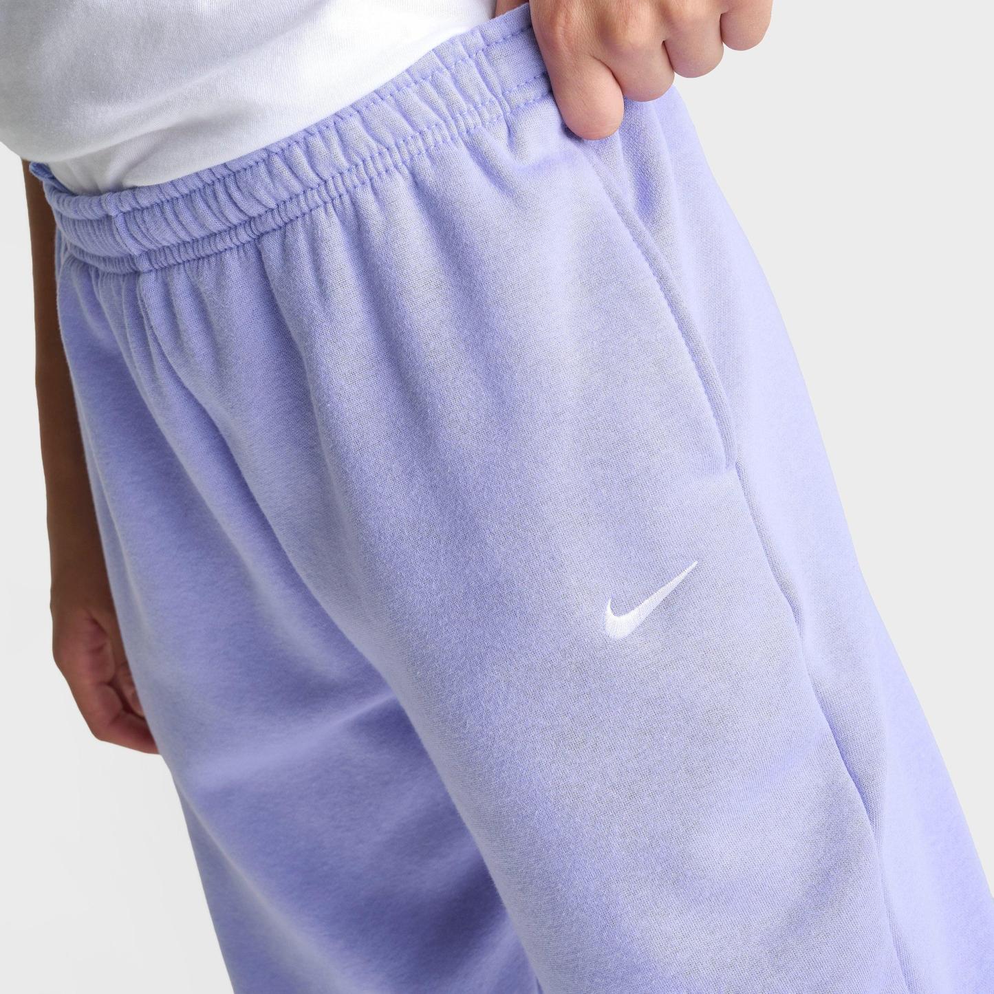 Girls' Big Kids' Nithtke Sportswear Studio Fleece Jogger Pants - Light Thistle/White