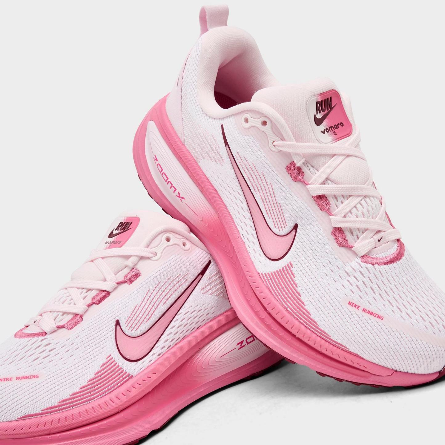 Women's Nike Vomero 18 SE Running Shoes - White/Pearl Pink/Team Red/Peony