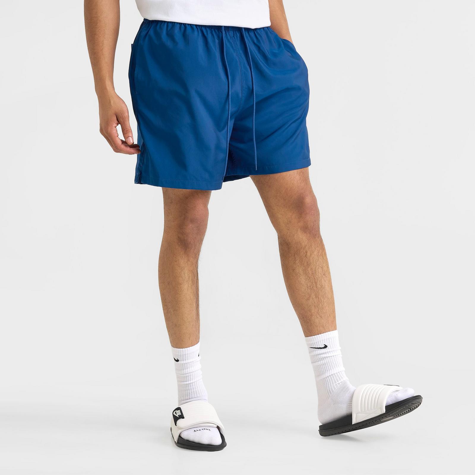 Men's Nike Club Woven 6" Flow Shorts - Court Blue/White