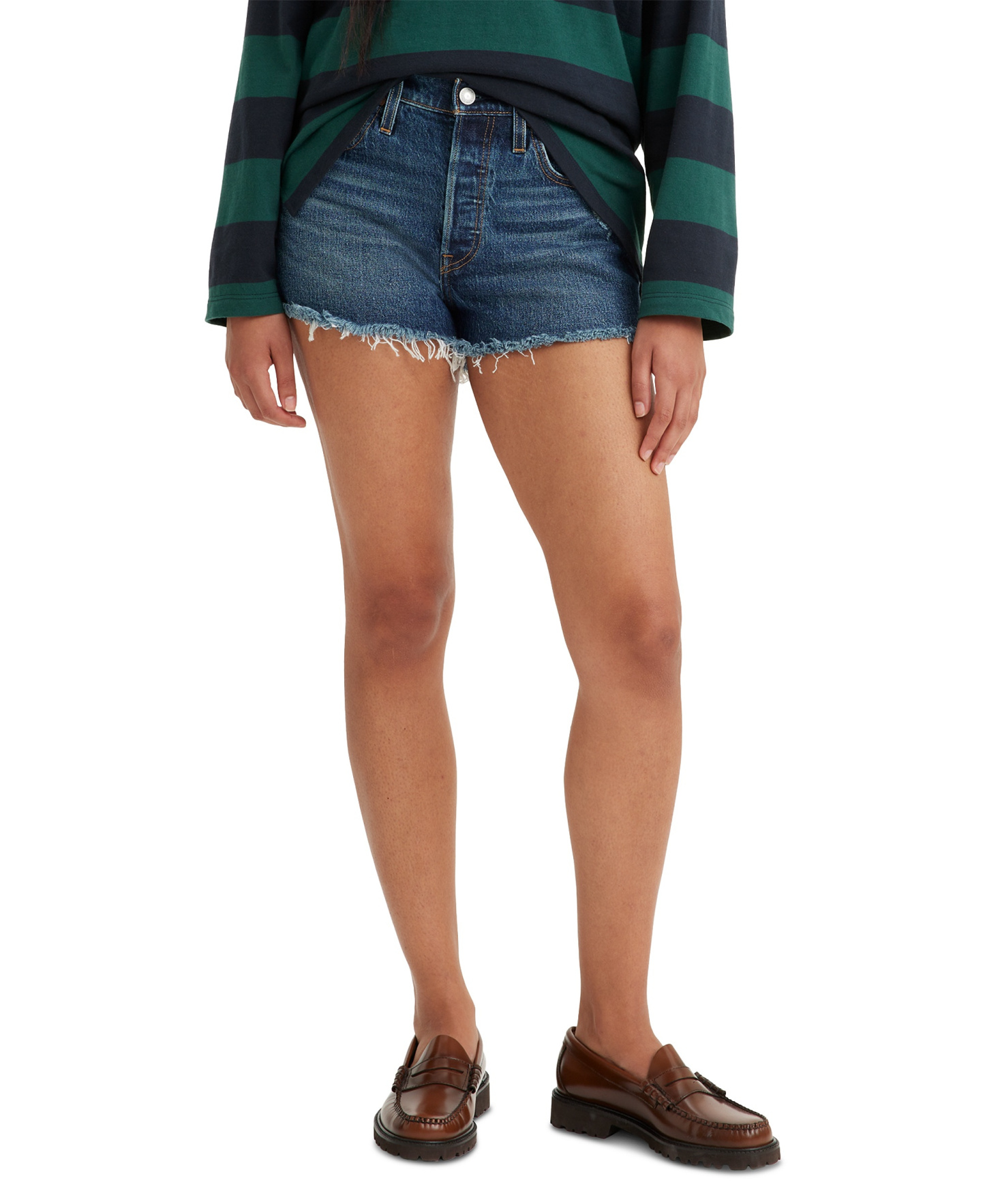 Levi's Women's 501 Button Fly Cotton High-Rise Denim Shorts - Personal Pair