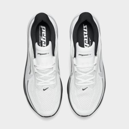 Men's Nithtke Pegasus 42 Running Shoes - Part 1 - Summit White/Photon Dust/Black/Metallic Silver - Top view