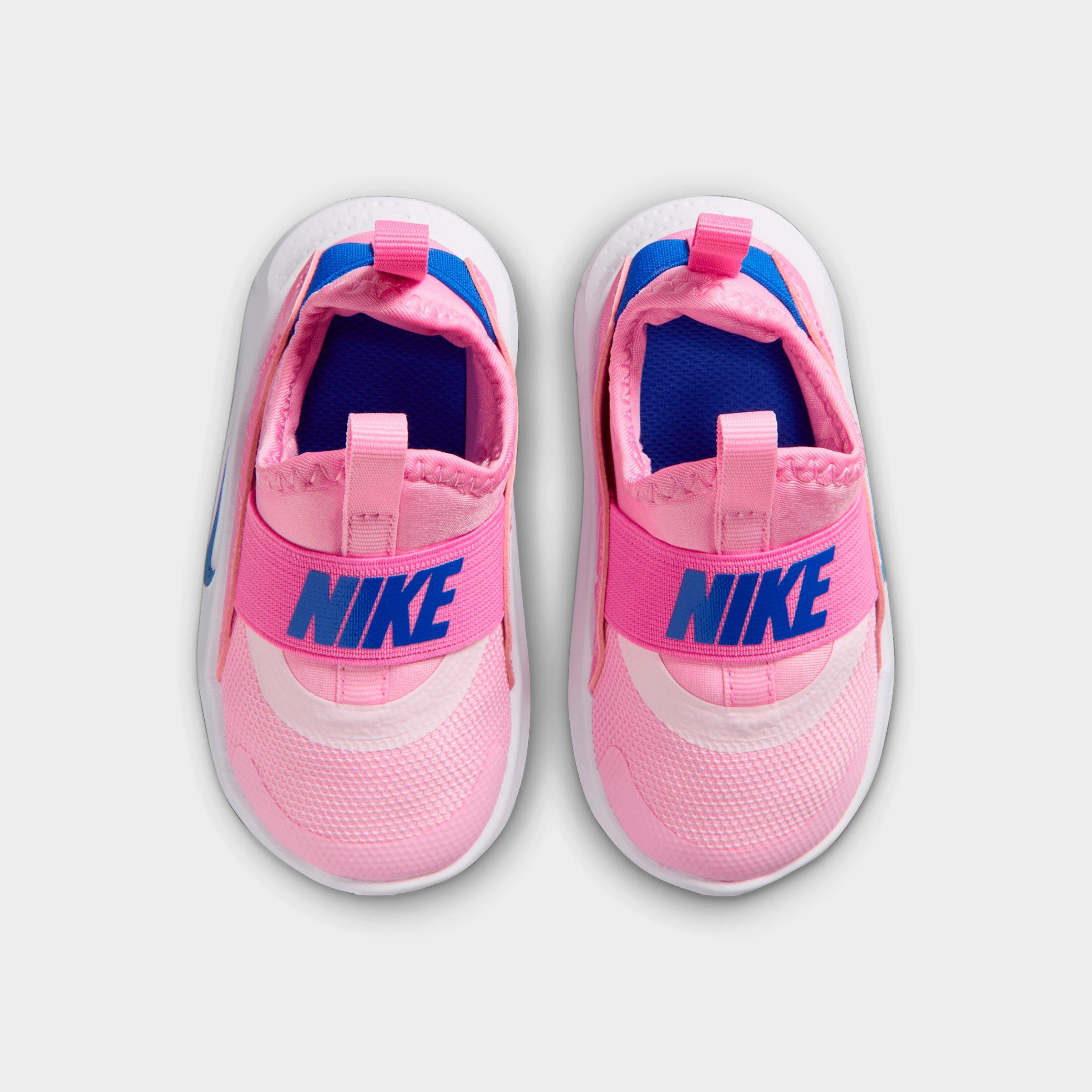 Kids' Toddler Nithtke Flex Runner 4 Running Shoes - Pink Rise/Playful Pink/Pink Foam/Racer Blue - Top view