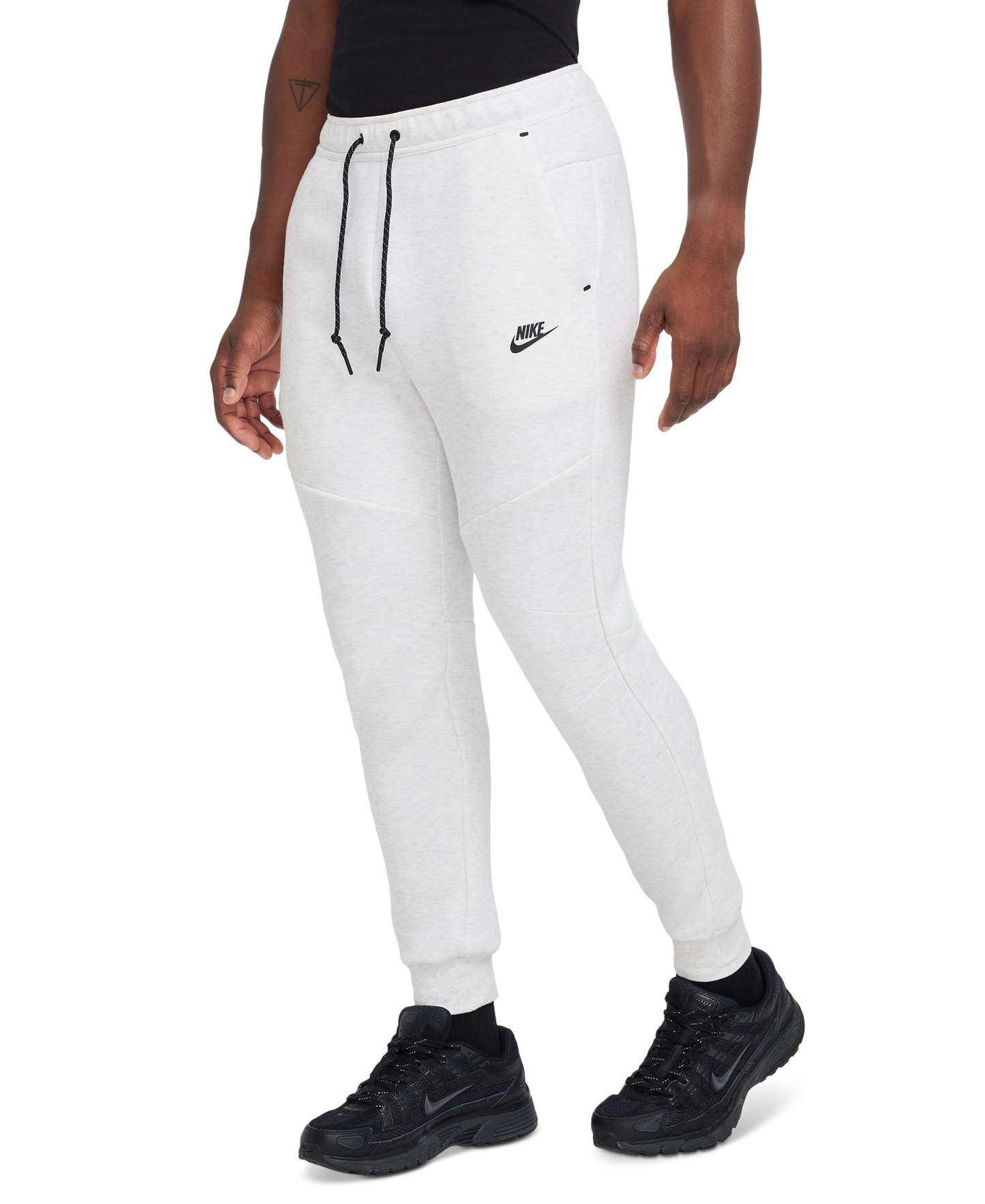 Nike Men's Tech Fleece Drawstring Joggers Pants - Birch Heather/Black