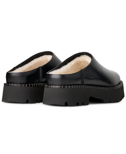UGG® Women's Uptowner Slip-On Mule Clogs - Black Leather