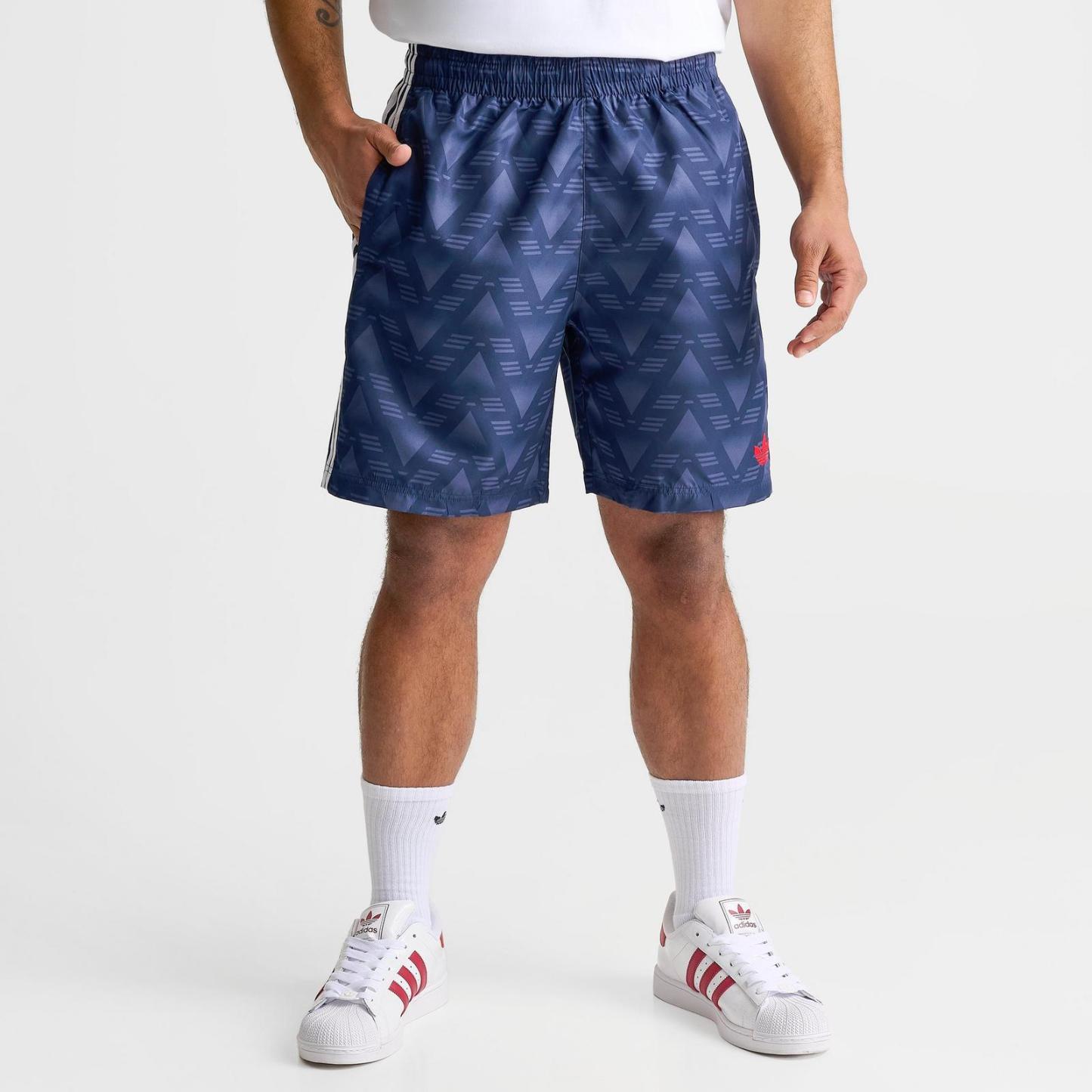 Men's adidas Originals Allover Graphic Print Woven Shorts - Collegiate Navy - view 3