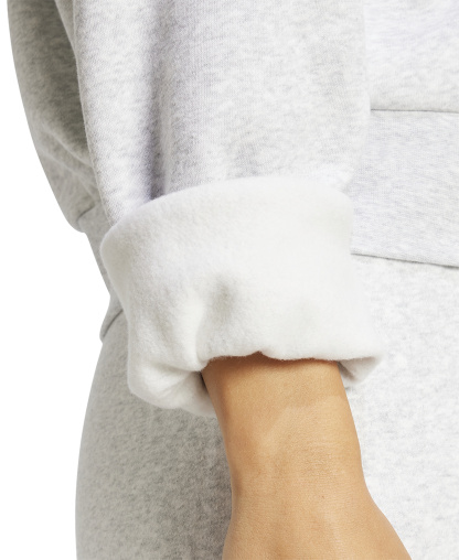 adidas Women's Essentials Crewneck Small-Logo Sweatshirt - Light Gray Heather/White