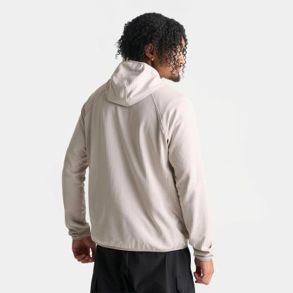 Men's adidas TERREX Xperior Climawarm+ Ventknit Fleece Full-Zip Hooded Jacket - Wonder Alumina