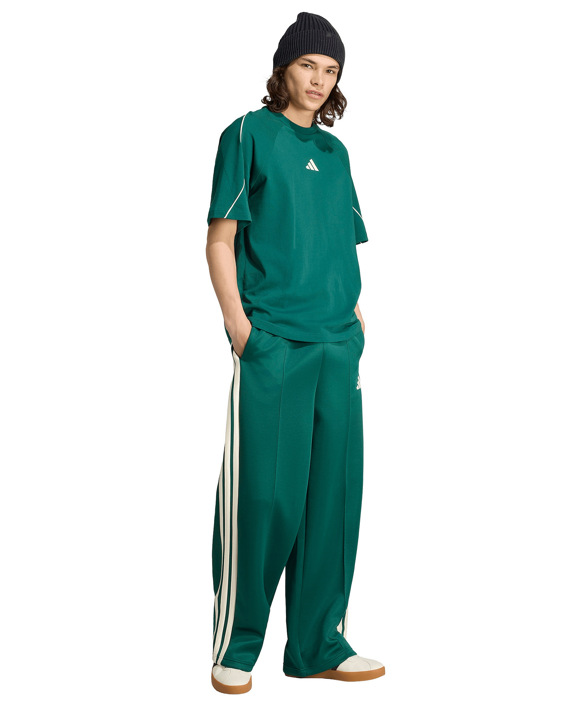 adidas Men's Stadium Loose Open Hem Drawcord Pants - Collegiate Green