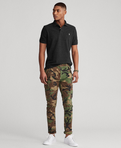 Polo Ralph Lauren Men's Classic-Fit Mesh Polo Shirt - Black Marl Heather