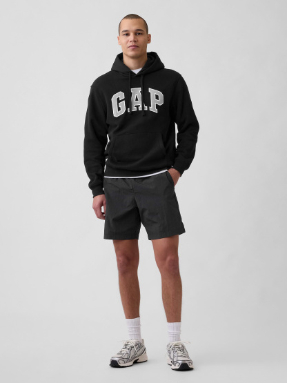 Adult VintageSoft Arch Logo Hoodie - Black