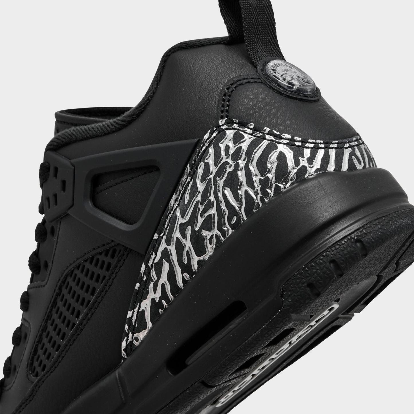 Big Kids' Jordan Spizike Low Casual Shoes - Black/Metallic Silver - view 3