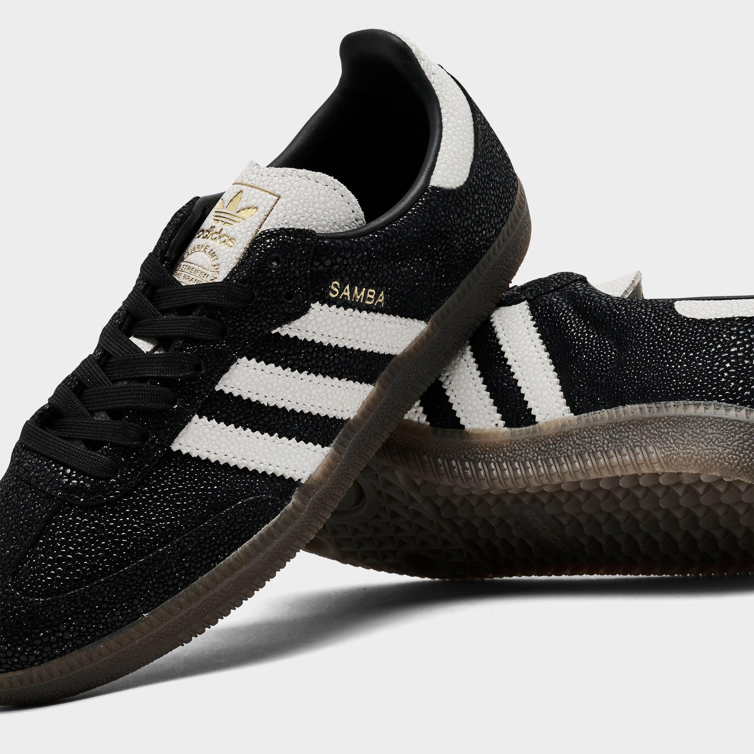 Women's adidas Originals Samba OG Casual Shoes - Part 6 - Core Black/Cloud White/Gum - Detail shot