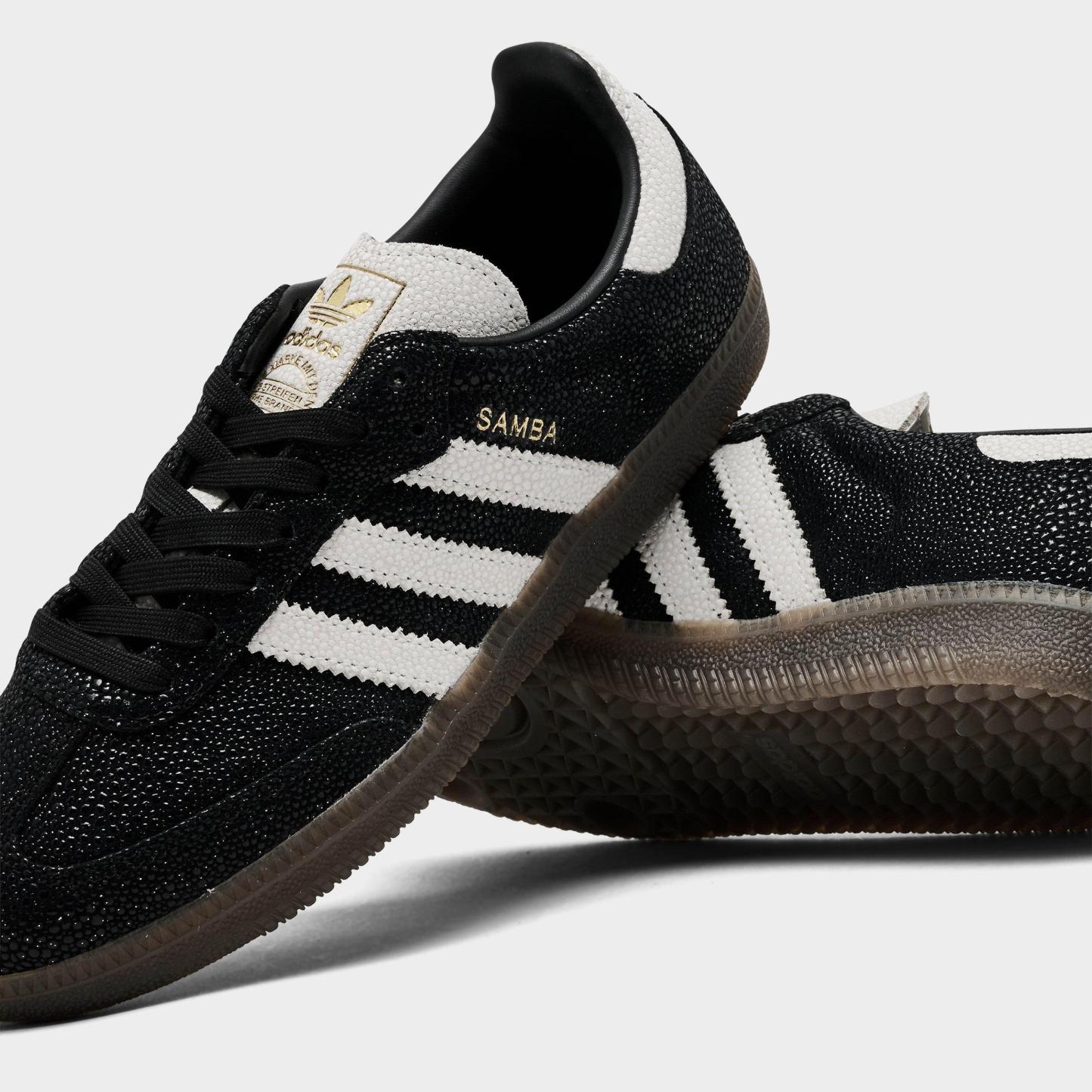Women's adidas Originals Samba OG Casual Shoes - Part 6 - Core Black/Cloud White/Gum - Detail shot