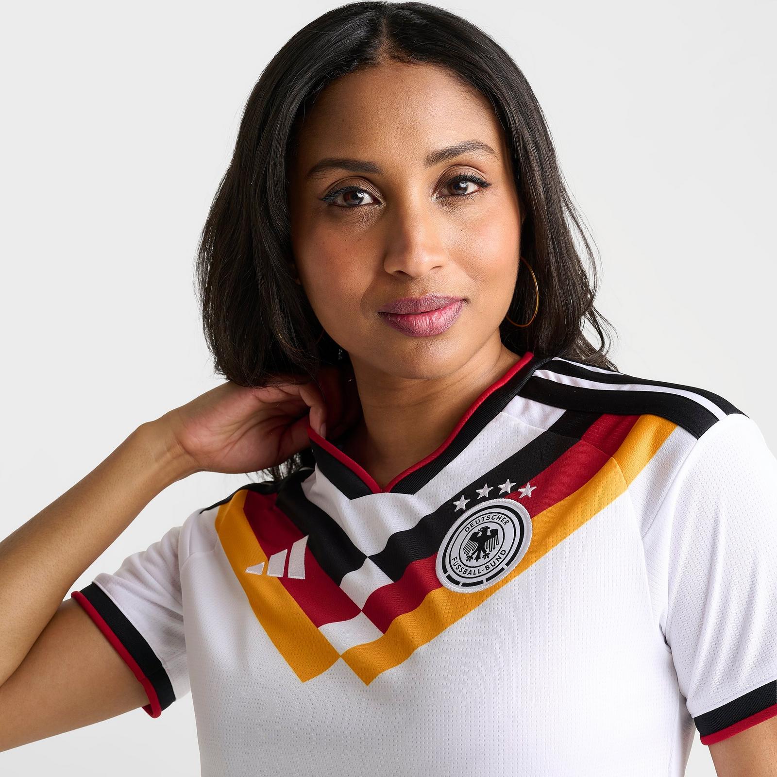 Women's adidas Germany 2026 Home Cropped Jersey - White - view 5